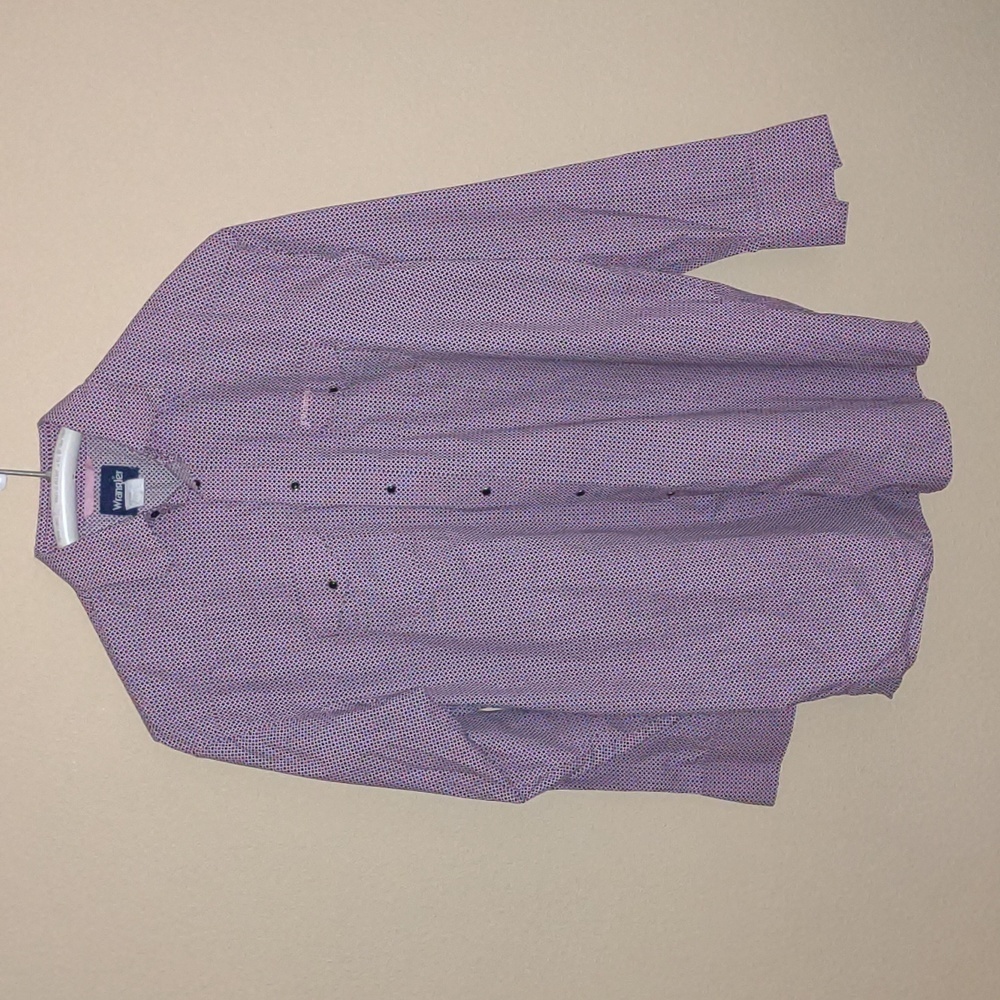 Wrangler Breast Cancer Awareness Pearl Snap Long Sleeve Western Shirt Si…